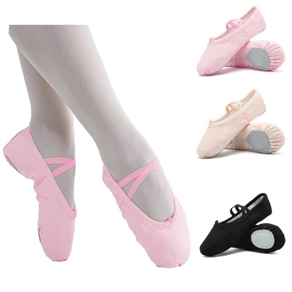 Canvas Ballet Shoes Canvas Dance Shoes Canvas Ballet Dance Shoes Slippers Girls Pointe Gymnastics