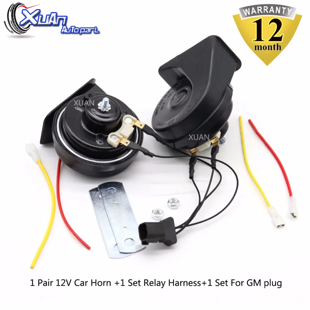 

XUAN Loud Car Klaxon Horn 12V Car Styling Parts For Vespa loudnes 110db Chevrolet Buick GMC Holden Opel Vauxhall Baojun Wuling