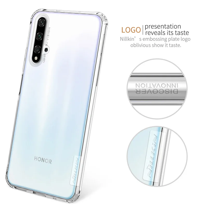 Nillkin комплект беспроводной зарядки для huawei Honor 20 Qi Беспроводное зарядное устройство+ usb type C адаптер приемника+ ТПУ чехол для Honor20 Pro