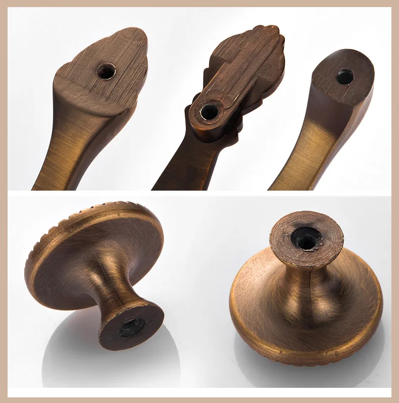 الأصفر برونزية صغيرة مقبض و التأثيرات العتيقة الكلاسيكية خمر خزانة أثاث باب خزانة ملابس الأدراج المقابض مطبخ خزانة مقبض