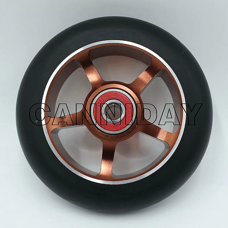 1PCS! 100mm Freestyle Stunt Aluminum PU Scooter Wheels