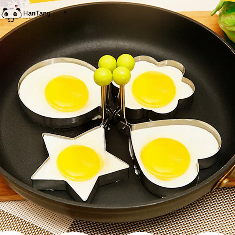 4 шт./компл. нержавеющая сталь, милая Shaped Fried Egg формы для блинов кольца пресс-форма для кухни