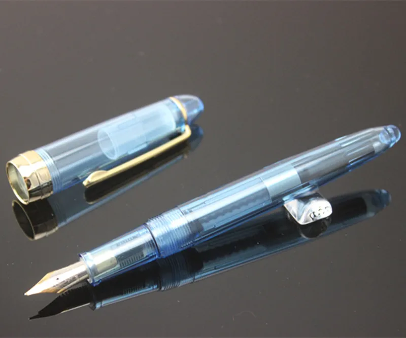 JINHAO #992 Ivory Cream Opaque Lightweight Plastic Fountain Pen Fine Nib GT UK 