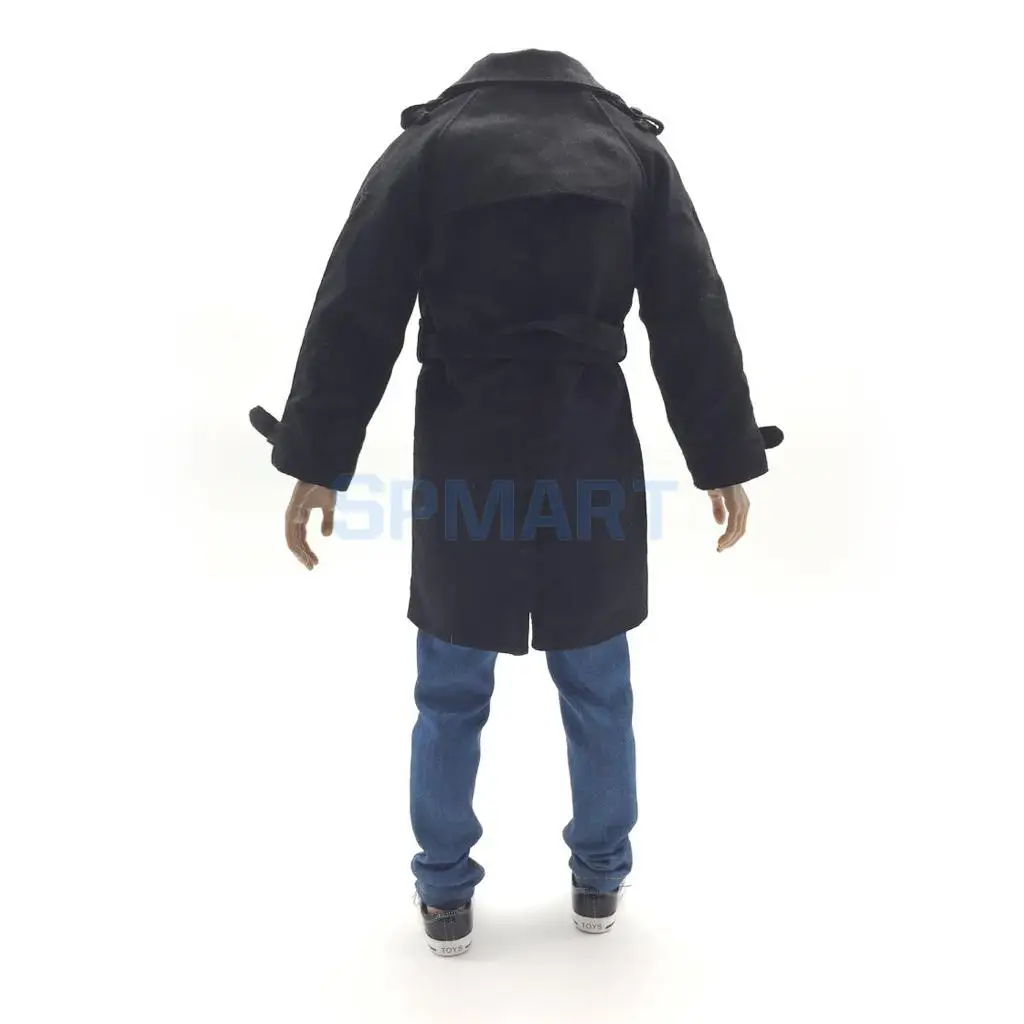 1/6 Scale Trench Coat Windcoat Outerwear Long Jacket Overcoat Clothing for 12'' Male Action Figure Accessories