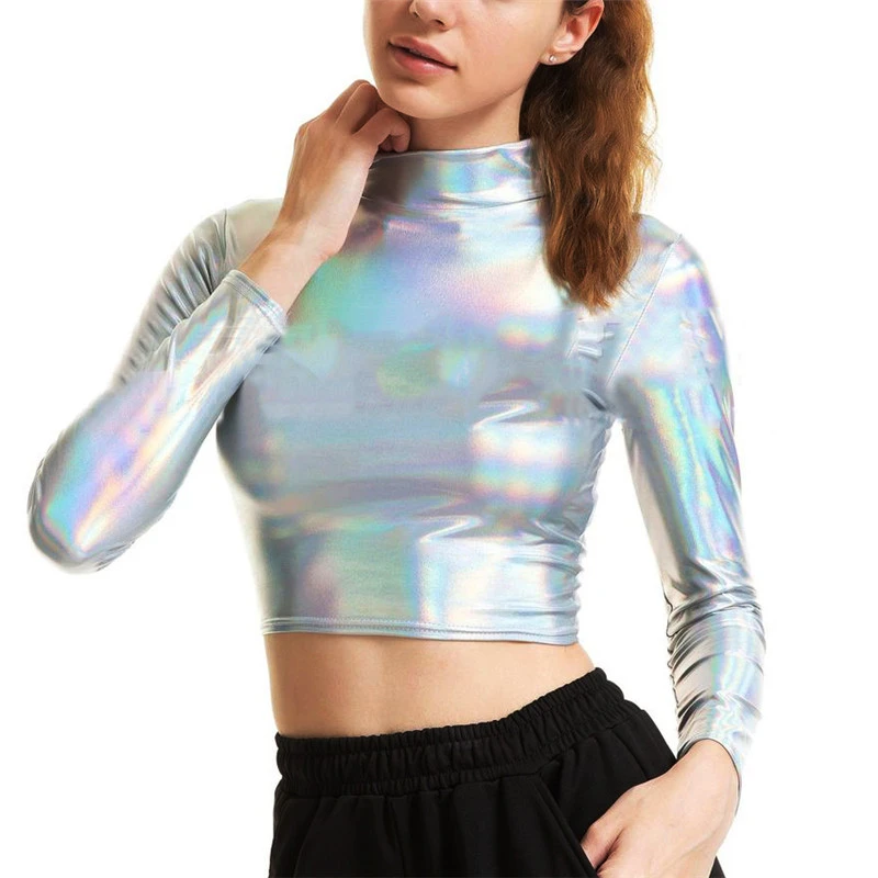 rave long sleeve crop top