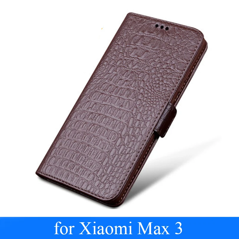 

2018 Fashion Wallet Case with Card Holder Cover for Xiaomi Max 3 Genuine Leather Flip Phone Case for Xiaomi Max3 Magnetic Shell