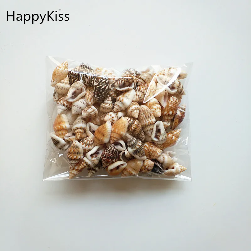 HappyKiss 0.9-1.5cm 100pcs/lot Natural conch shells mini conch corn screw wall decoration DIY aquarium landscape seashells