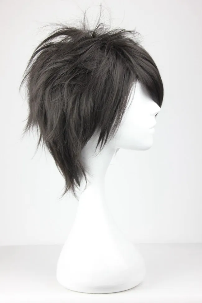MCOSER 30 см короткий прямой синтетический черный косплей парик Высокая температура волокна волос WIG-216G