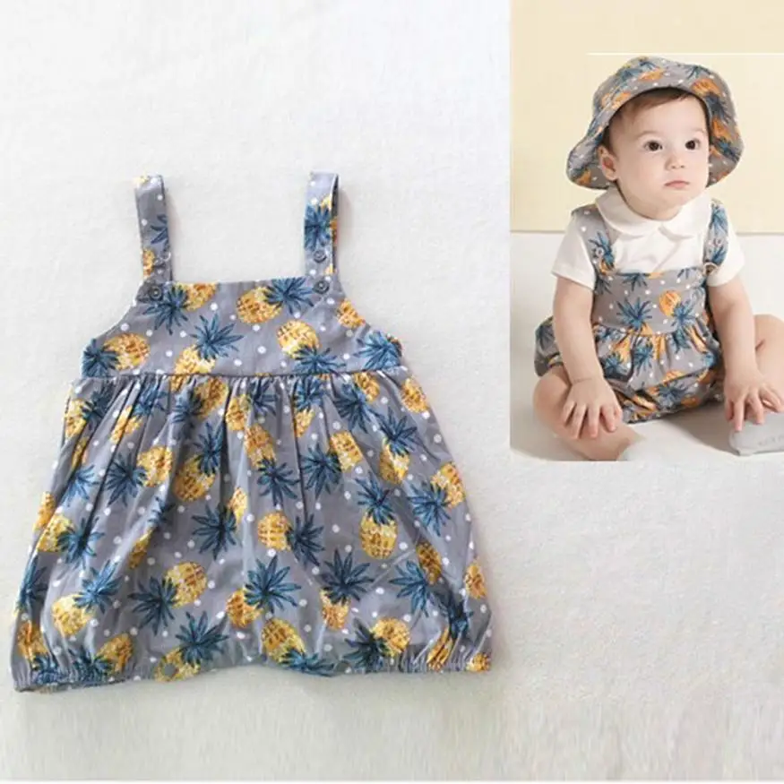 Комплект для малышей, полосатый комбинезон с ананасом, Одежда для новорожденных девочек и мальчиков, Кепка с покрывалом, vestido infantil Krystal