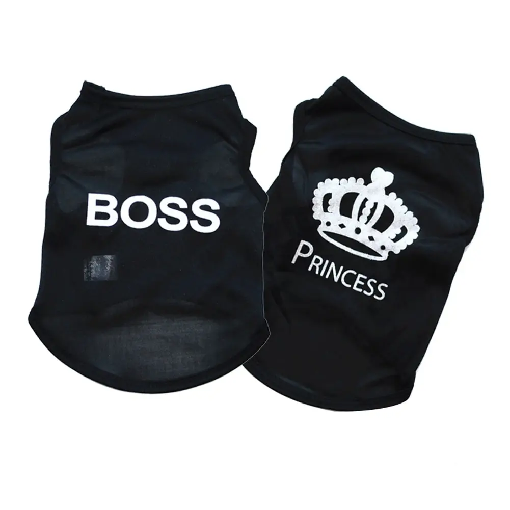 

Cute Pet Dog Cat Shirt Summer Breathable Vest For Cats Small Dogs Fashion Lettering Polyester Kitten Clothes Puppies Costume