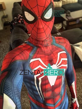 

3D Printed Insomniac Game Spider-Man Costume PS4 Insomniac Spiderman Costume With Spider-Man Lenses Zentai Superhero Bodysuit