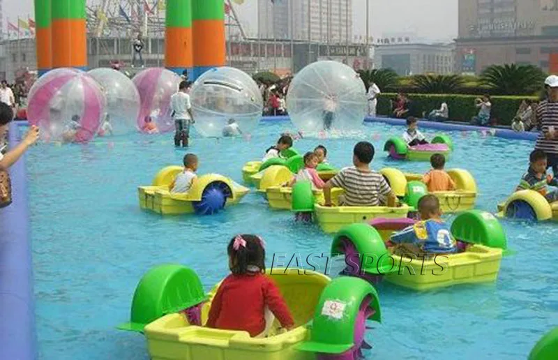 paddle boat on pool