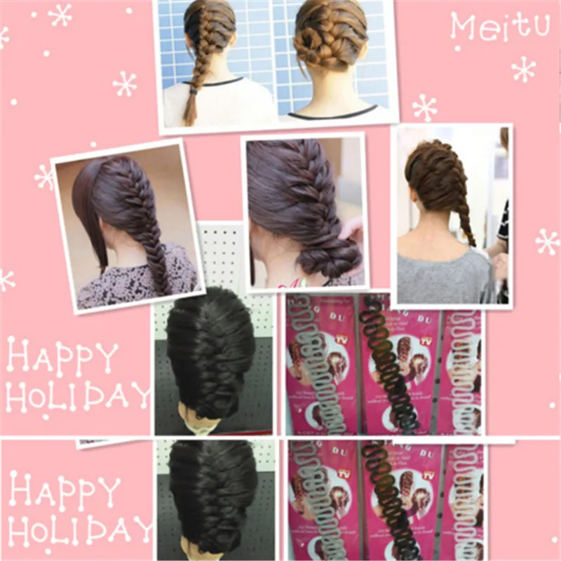 New Hair Braiding Hair Roller With Hook Magic Twist Styling Braiding Tool Bun Maker Hair Accessories New