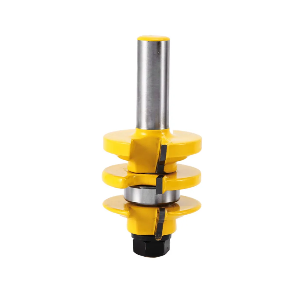 

Rail & Stile Router Bit 1/2" Shank Stacked Woodworking Bearing Guide Cutter Stacked Rail and Stile Router Bit