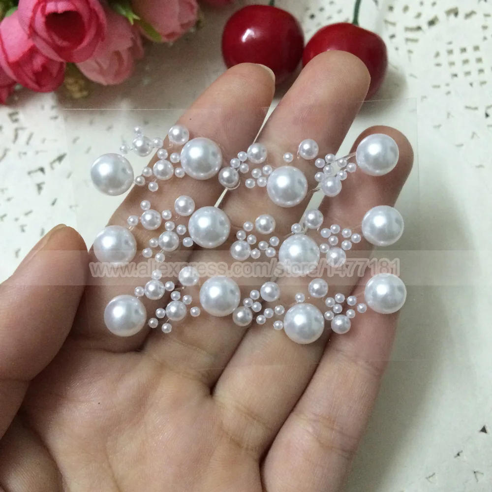 3 ST07 Rhinestone and Pearl strips sticker