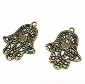 

Pendants for necklace antique brass fatima hand Pendants Jewelry Findings & Components D-3-11