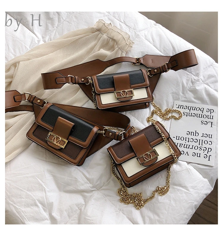 

by H 2019 new PU high quality packs womens shoulder bag korean girls fashion waist bag school bum bag waist mini purse crossbody