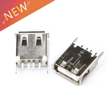 10 шт./лот флеш-накопитель usb с гнездовым подключения Порты и разъёмы 2,0 Тип женской 4 Pin группа стопы 180 Гидравлический обжимной зарядной клеммной колодки разъем Jack разъем провода Adapeter