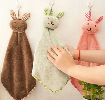 

Baby Towels Super Soft Coral Fleece Kid Child Towel Cartoon Animal Rabbit Baby Wipe Sweat Hung Towel 20%off