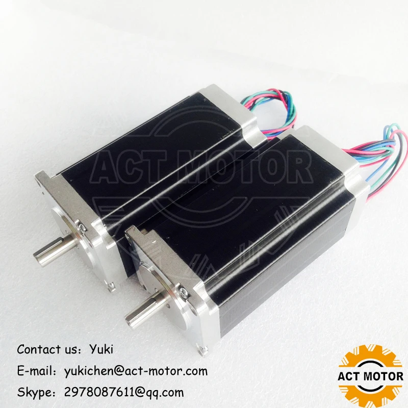 ACT Motor 2PCS Nema23 Stepper Motor 23HS2442J3 Single keyway Shaft 4