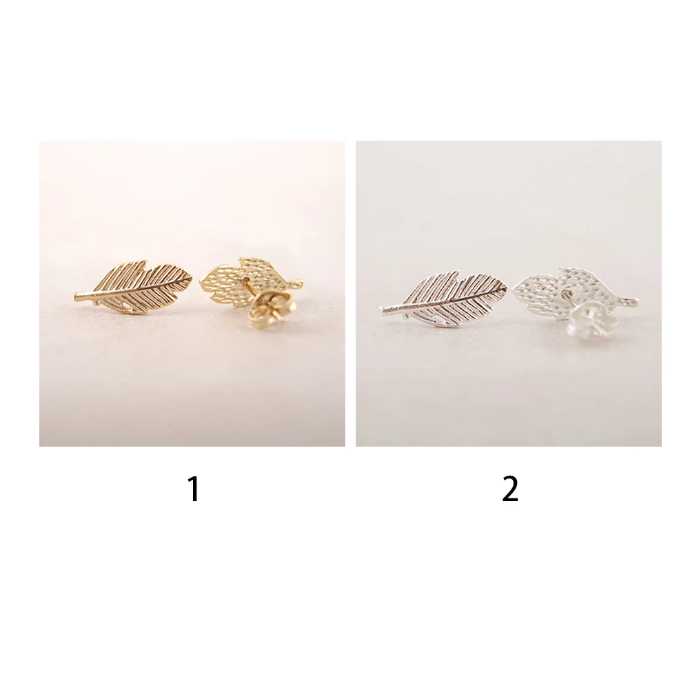 Винтаж Jewelry современные красивые пуссет перо серьги для Для женщин классические