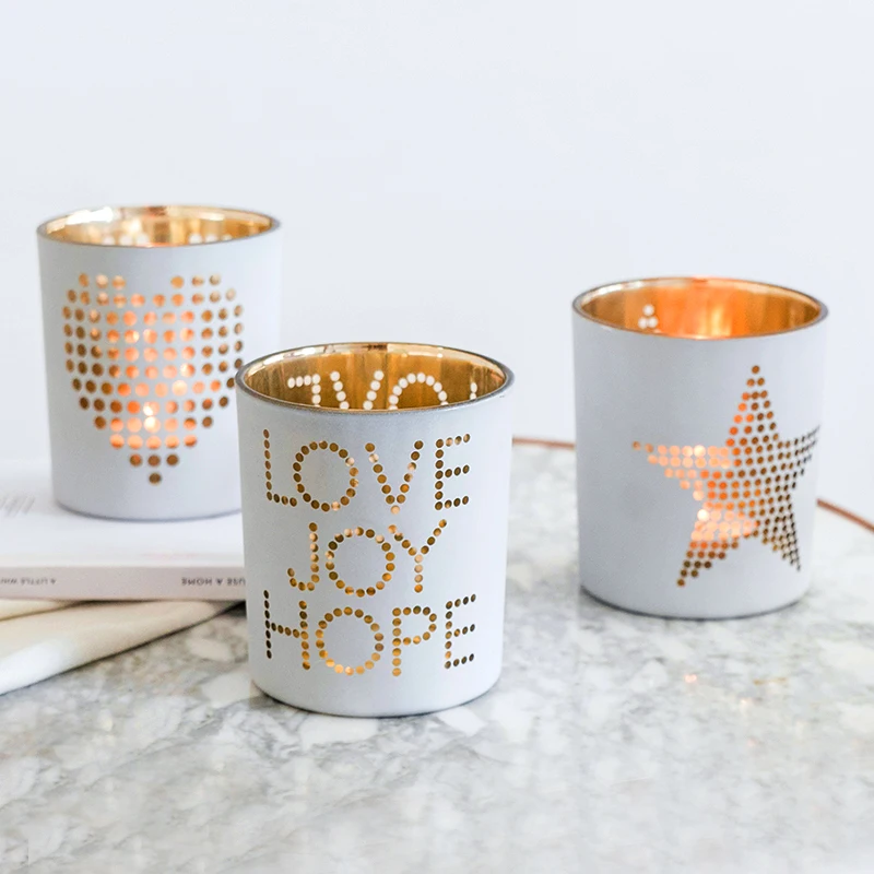Simple Candlestick Cup Dining Table Bedroom Nordic White Candle Holder Model House Candlelight Dinner Home Party Decoration | Дом и сад