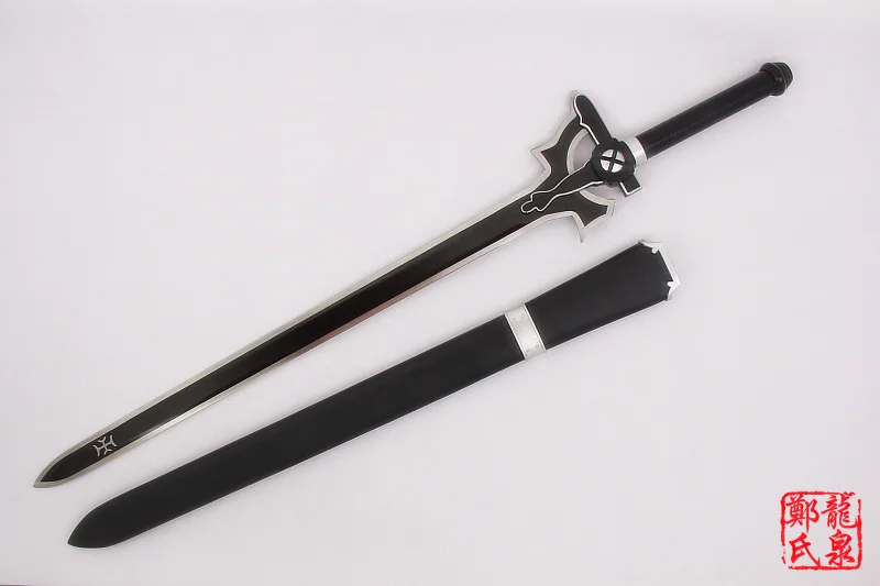 Реплика меча SAO Kirito eleucidator реквизит для косплея онлайн деревянные ножны