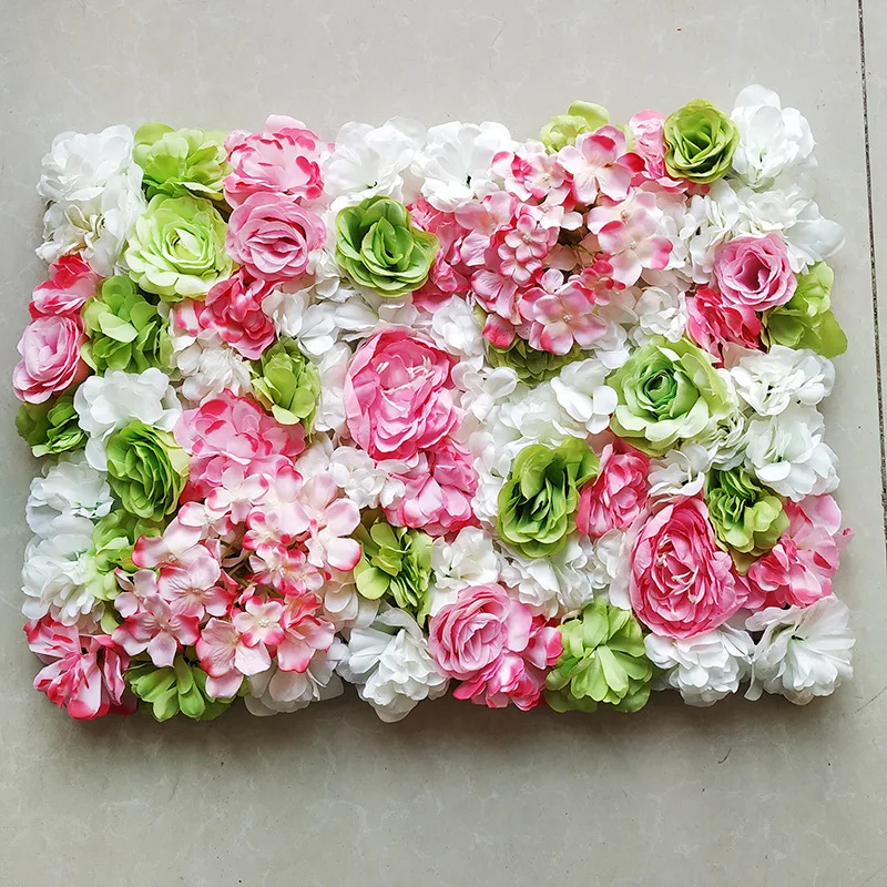Очаровательный 40x60 см Шелковая роза искусственная Цветочный Коврик Свадебные Декоративные искусственные цветы Настенная живопись для Свадебные фоновые декорации