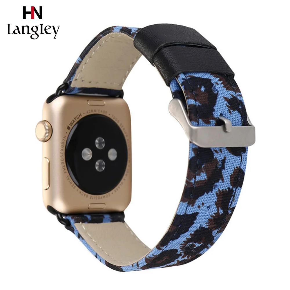 40 мм 44 полосы для Apple Watch 4 3 2 1 38 42 браслет ремни модный Леопардовый элемент