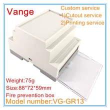 2 шт./лот противопожарный материал коммутационная Коробка ABS пластиковый корпус пластмассовый для электрооборудования 88*72*59 мм для din rail продукт