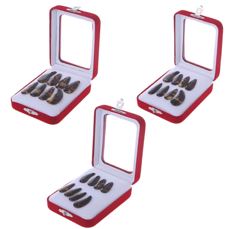 

8PCS/Set Finger Picks Imitation Natural Gu Zheng Nail Instrument With Box