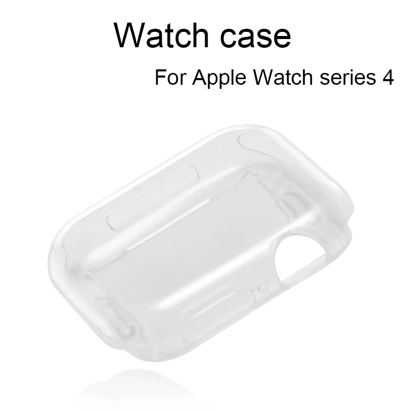 

Clear TPU Watch Case For Apple Watch 4 Soft Slim Screen Full Protector Cover For iwatch 44mm 40mm Watch Case Frame Housing