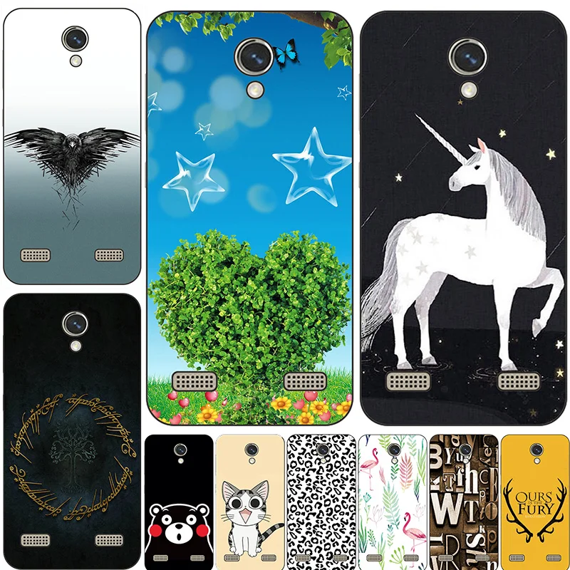 

Fashion Cartoon Printing Case For ZTE Blade A520 A 520 BA520 A521 5.0" Soft Silicone Landscape Drawing Back Cover Coque