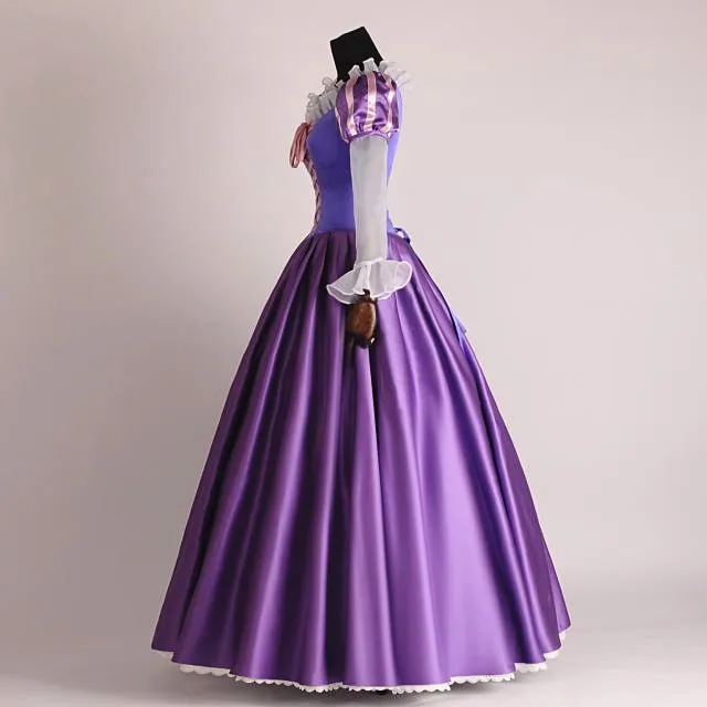 Платье принцессы Рапунцель для взрослых на Хэллоуин; карнавальный костюм; платье принцессы для женщин; нарядное платье на шнуровке для сцены
