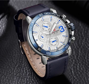 

Sport Man Watch Naviforce Top 3ATM Week Clock Men's Analog Quartz 24 Hour Date Watches Men WristWatches