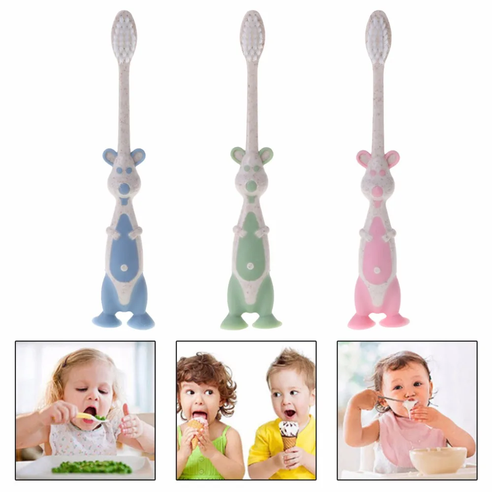 Baby Toothbrush Wheat Straw Soft Bristles Teeth Dental Care Kids Hygiene Health