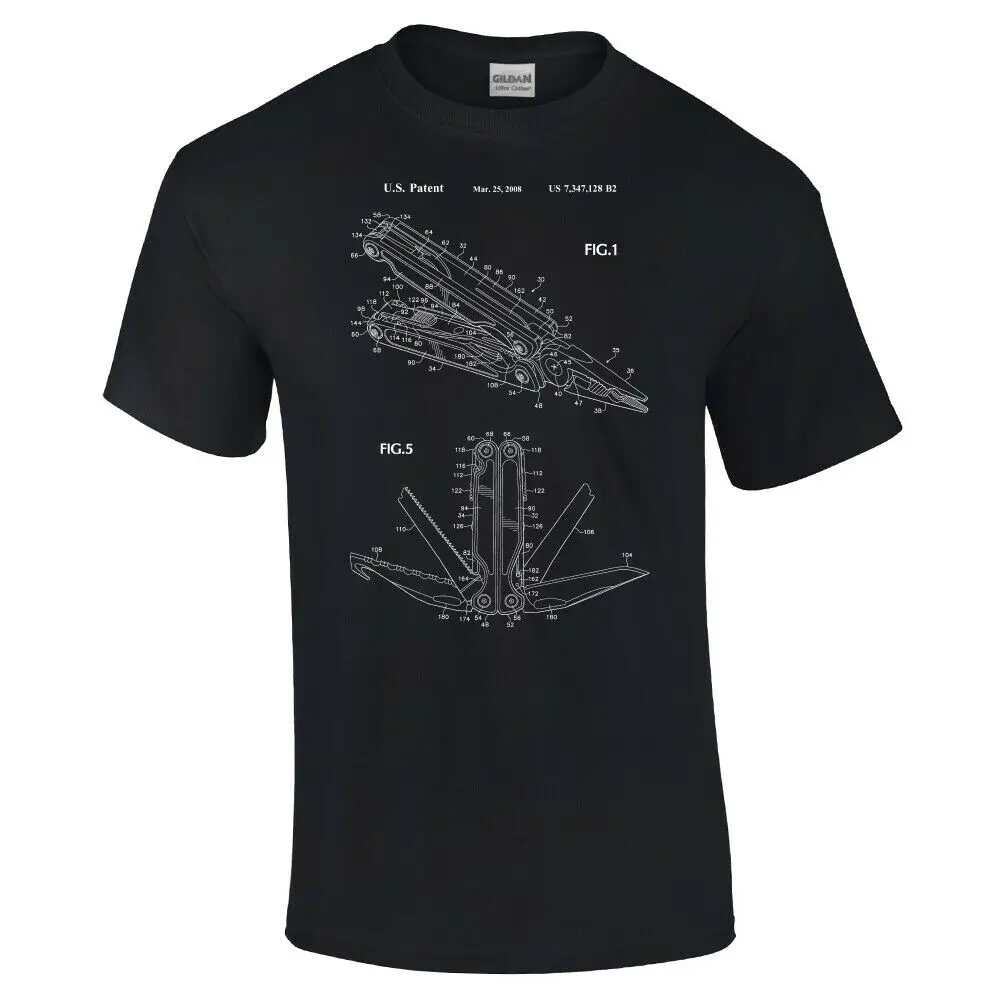 

Leatherman Charge Multi-Tool Patent Shirt Carpenter Gift Construction Worker Brand Clothing Men O-Neck Active Shorts T Shirts