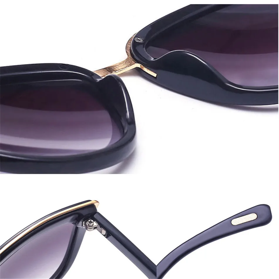 Elbru Cateye Sunglasses Women Vintage Gradient Glasses Retro Cat Eye Sun Glasses Female Eyewear UV400 Gafas lunette soleil femme