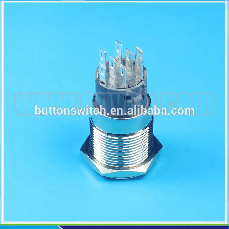 1961 waterproof push button 2NO2NC DPDT Momentary or latching push button switch 19mm waterproof led button