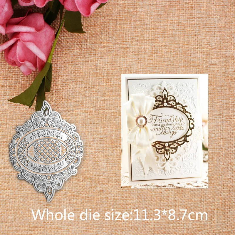 

Lace Irregular Background Scrapbooking Album DIY Paper Card Craft Embossing Die Cuts 11.3*8.7CM