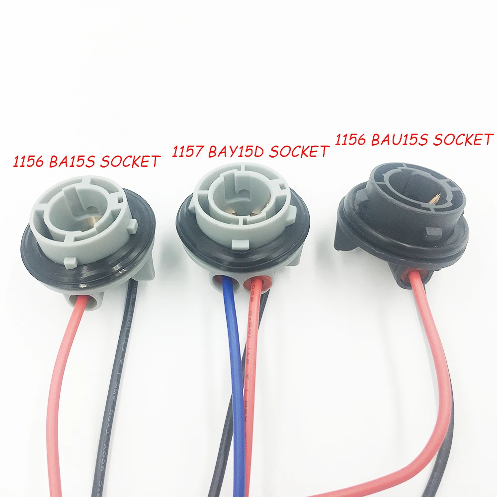 YSY 10 шт. 1156 BA15S BAU15S 1157 BAY15D розетка для автомобильной лампы адаптер соединитель жгут