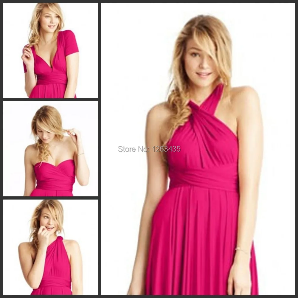 fuchsia pink infinity dress