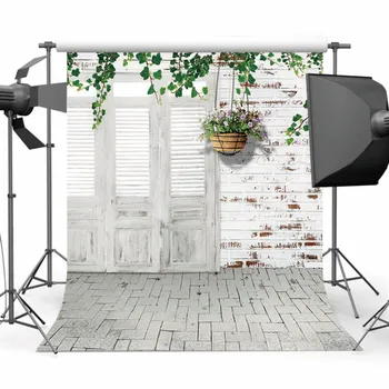 

Mehofoto Old Master Brick Floor Photography Background Vintage Door Photo Backdrop for Photographers Studio 775
