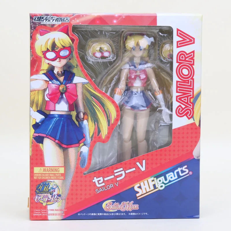 

SHF S.H.Figuarts Anime Sailor Moon Sailor V Venus Mercury Minako Aino PVC Action Figure Collection Model Kids Toys