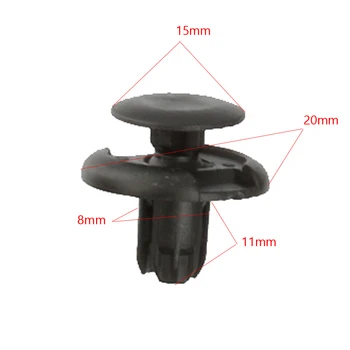 

30pcs 8mm Auto Bumper Fastener 8mm Hole Rivet Retainer Push Cover Fender Door Clip Panel Trim Universal For Toyota Yamaha
