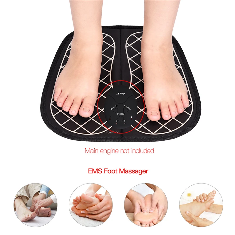 

Electric Foot Massager Portable Relaxation Pain Relief Massage Foot's Acupoint Chinese Medina EMS Feet Massager Mat For Home 44