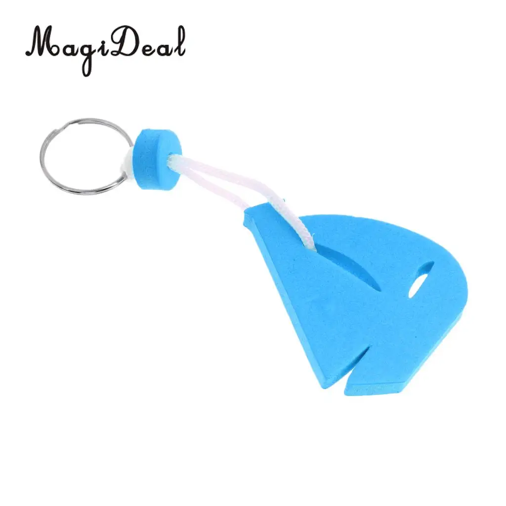 MagiDeal 4pcs Yachting Boating Canoe Drifting EVA Foam Floating Key Chain Key Ring- Sailing Boat