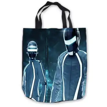 

Custom Canvas daft_punk_redesign (1) Tote Hand Bags Shopping Bag Casual Beach HandBags Foldable 180911-01-7