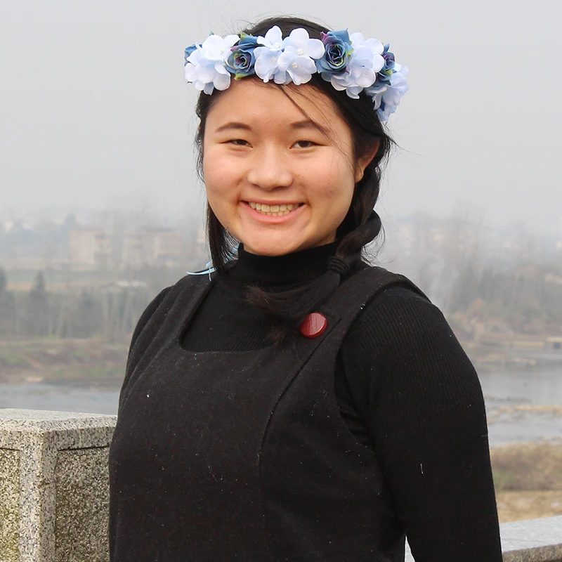 

10 colors Rose Flower Braided vine Crown scattered purple pink rose blossom flowers festival style forehead band Hydrangea Flowe