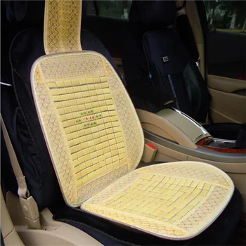 

2 Front Seat Cushion Summer Car Bamboo Mat Breathable And Cool Chair Sets Cover Pad Automotive Interior Accessories